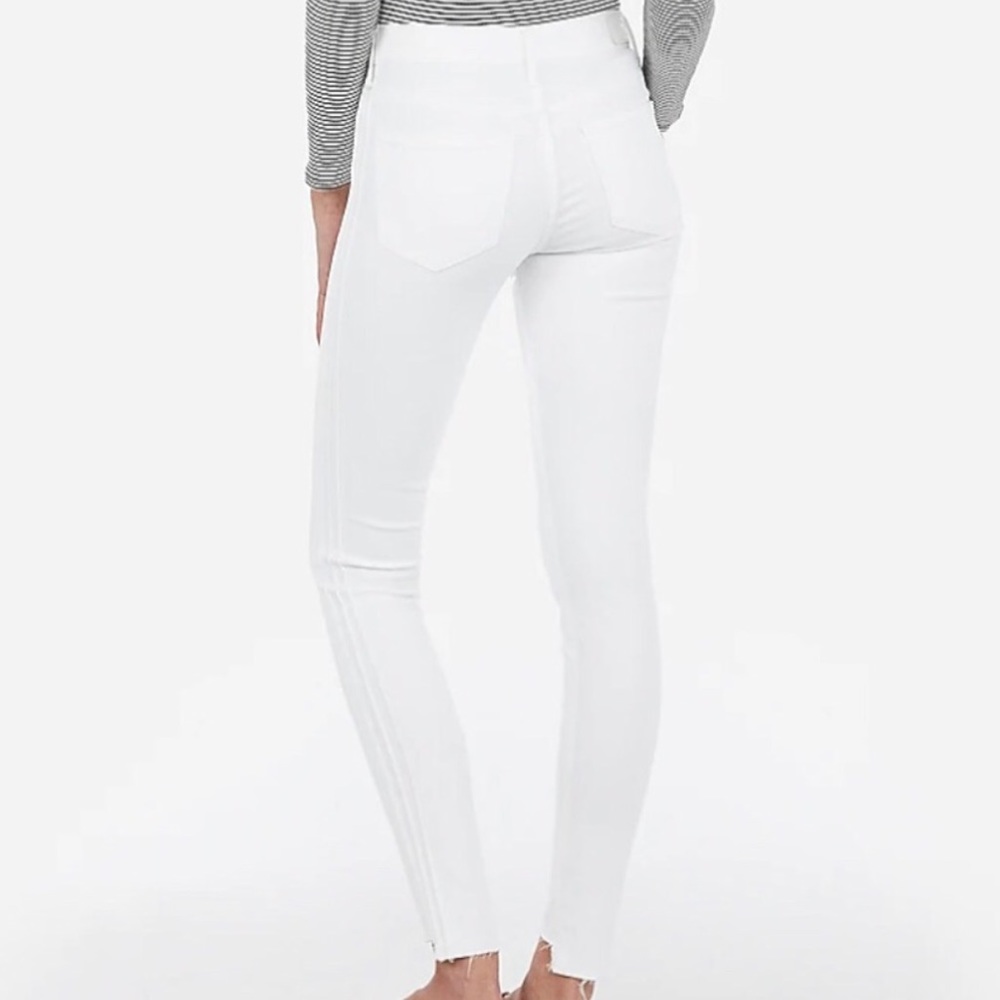 Express Mid Rise White Wash Side Stitch 18L
